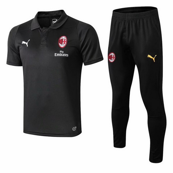 Polo Komplett Set AC Milan 2018-19 Schwarz